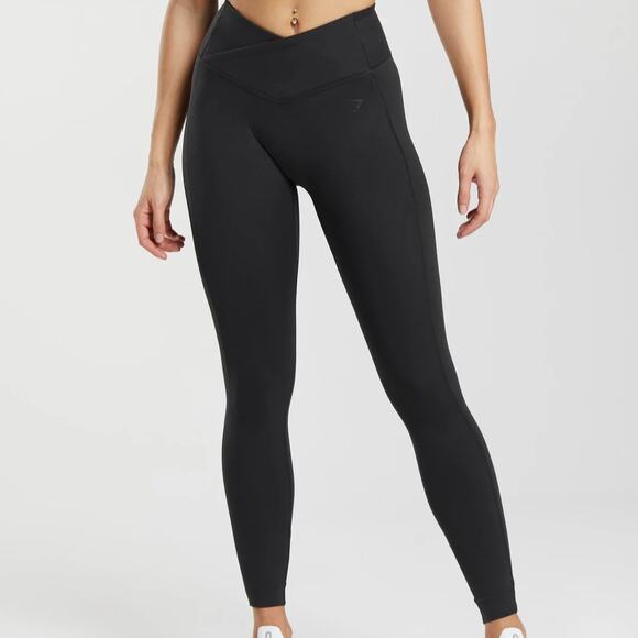 Gymshark Black Crossover Leggings XS - Picture 1 of 10